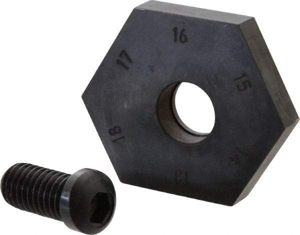 Mitee-Bite - 13 to 17mm Hex, 1/2-13 Stud Thread, Irregular Hex Clamp - 0.394" Hex Height, 4,000 Lb Holding Force, 1" Thread Length, 65 Ft/Lb Torque - Apex Tool & Supply