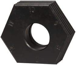 Mitee-Bite - 7 to 12mm Hex, 1/2-13 Stud Thread, Irregular Hex Clamp - 0.394" Hex Height, 4,000 Lb Holding Force, 1" Thread Length, 65 Ft/Lb Torque - Apex Tool & Supply