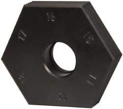 Mitee-Bite - 13 to 18mm Hex, 1/2-13 Stud Thread, Irregular Hex Clamp - 0.394" Hex Height, 4,000 Lb Holding Force, 1" Thread Length, 65 Ft/Lb Torque - Apex Tool & Supply
