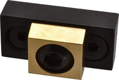 Mitee-Bite - 3/8-16 Screw Thread, 1" Wide x 0.45" High, Serrated & Smooth Steel Compact Style Screw Mount Toe Clamp - 4,000 Lb Holding Force, 65 Lb Ft Torque - Apex Tool & Supply