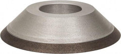 Made in USA - 3-1/2" Diam, 1-1/4" Hole Size, 3/4" Overall Thickness, 100 Grit, Type 15 Tool & Cutter Grinding Wheel - Fine Grade, Diamond - Apex Tool & Supply
