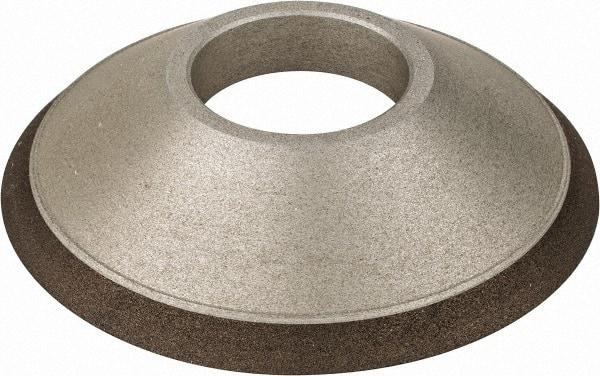 Made in USA - 3-1/2" Diam, 1-1/4" Hole Size, 3/4" Overall Thickness, 220 Grit, Type 15 Tool & Cutter Grinding Wheel - Very Fine Grade, Diamond - Apex Tool & Supply