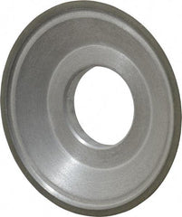 Made in USA - 3-1/2" Diam, 1-1/4" Hole Size, 3/4" Overall Thickness, 100 Grit, Type 15 Tool & Cutter Grinding Wheel - Fine Grade, Diamond - Apex Tool & Supply