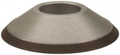 Made in USA - 3-1/2" Diam, 1-1/4" Hole Size, 3/4" Overall Thickness, 220 Grit, Type 15 Tool & Cutter Grinding Wheel - Very Fine Grade, Diamond - Apex Tool & Supply