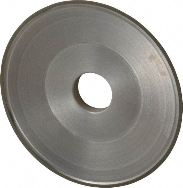 Made in USA - 6" Diam, 1-1/4" Hole Size, 3/4" Overall Thickness, 220 Grit, Type 15 Tool & Cutter Grinding Wheel - Very Fine Grade, Diamond - Apex Tool & Supply
