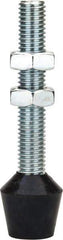 De-Sta-Co - 5/8-11 Carbon Steel Cap Tip Clamp Spindle Assembly - 92.2mm Thread Length, 127mm OAL, Flat Tip Cap, 1.38" Tip Surface Diam, Use with Toggle Clamps - Apex Tool & Supply