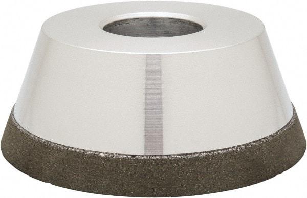 Made in USA - 3-3/4" Diam, 1-1/4" Hole Size, 1-1/2" Overall Thickness, 120 Grit, Type 11 Tool & Cutter Grinding Wheel - Fine Grade, CBN - Apex Tool & Supply