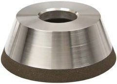 Made in USA - 3-3/4" Diam, 1-1/4" Hole Size, 1-1/2" Overall Thickness, 120 Grit, Type 11 Tool & Cutter Grinding Wheel - Fine Grade, CBN - Apex Tool & Supply