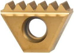 Kennametal - 11 TPI, Internal/External Thread, Whitworth Standard, STN KC610M Grade Thread Mill Insert - Carbide, TiN/TiCN/TiN Coating - Apex Tool & Supply