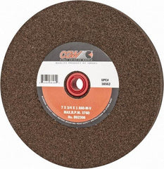 Camel Grinding Wheels - 60 Grit Aluminum Oxide Bench & Pedestal Grinding Wheel - 7" Diam x 1" Hole x 3/4" Thick, 3760 Max RPM, M Hardness, Medium Grade , Vitrified Bond - Apex Tool & Supply