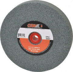 Camel Grinding Wheels - 60 Grit Silicon Carbide Bench & Pedestal Grinding Wheel - 6" Diam x 1" Hole x 1" Thick, 4456 Max RPM, I Hardness, Medium Grade , Vitrified Bond - Apex Tool & Supply