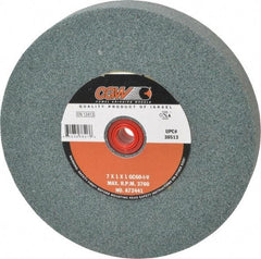 Camel Grinding Wheels - 60 Grit Silicon Carbide Bench & Pedestal Grinding Wheel - 7" Diam x 1" Hole x 1" Thick, 3760 Max RPM, I Hardness, Medium Grade , Vitrified Bond - Apex Tool & Supply