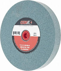 Camel Grinding Wheels - 100 Grit Silicon Carbide Bench & Pedestal Grinding Wheel - 7" Diam x 1" Hole x 1" Thick, 3760 Max RPM, I Hardness, Fine Grade , Vitrified Bond - Apex Tool & Supply