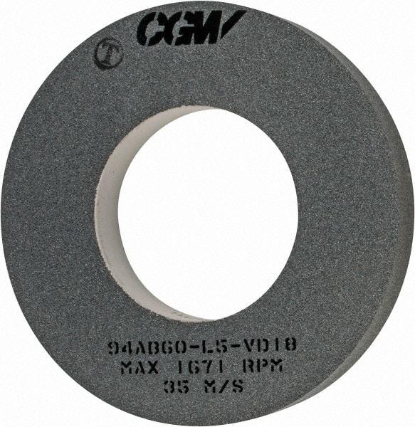 Camel Grinding Wheels - 16" Diam x 8" Hole x 2" Wide Centerless & Cylindrical Grinding Wheel - 60 Grit, Aluminum Oxide, Type 1, Medium Grade, Vitrified Bond, No Recess - Apex Tool & Supply