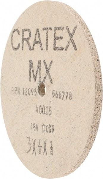 Cratex - 3" Diam 1/4" Hole 54 Grit Fiber Disc - Coarse Grade, Aluminum Oxide - Apex Tool & Supply