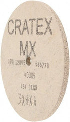 Cratex - 3" Diam 1/4" Hole 54 Grit Fiber Disc - Coarse Grade, Aluminum Oxide - Apex Tool & Supply