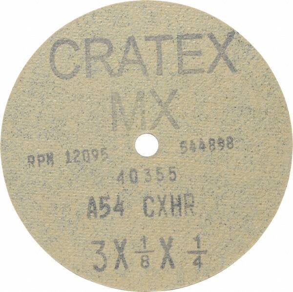 Cratex - 3" Diam 1/4" Hole 54 Grit Fiber Disc - Coarse Grade, Aluminum Oxide - Apex Tool & Supply