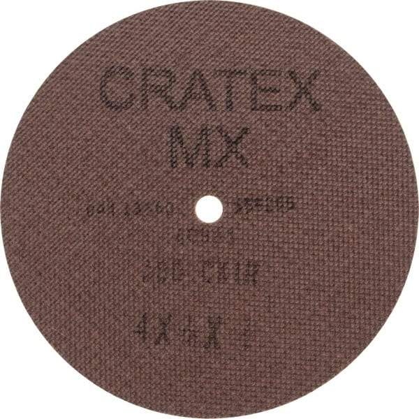 Cratex - 4" Diam 1/4" Hole 80 Grit Fiber Disc - Medium Grade, Aluminum Oxide - Apex Tool & Supply