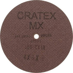 Cratex - 4" Diam 1/4" Hole 80 Grit Fiber Disc - Medium Grade, Aluminum Oxide - Apex Tool & Supply