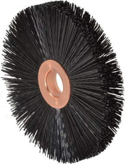 Weiler - 3" OD, 1/2" Arbor Hole, Crimped Nylon Wheel Brush - 3/8" Face Width, 1" Trim Length, 0.016" Filament Diam, 20,000 RPM - Apex Tool & Supply
