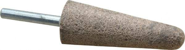 Cratex - 1" Head Diam x 2-3/4" Thickness, A3, Tree End, Aluminum Oxide Mounted Point - Very Coarse Grade, 36 Grit, 10,730 RPM - Apex Tool & Supply