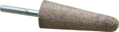 Cratex - 1" Head Diam x 2-3/4" Thickness, A3, Tree End, Aluminum Oxide Mounted Point - Very Coarse Grade, 36 Grit, 10,730 RPM - Apex Tool & Supply