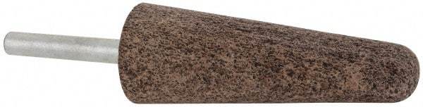 Cratex - 1" Head Diam x 2-3/4" Thickness, A3, Tree End, Aluminum Oxide Mounted Point - Very Coarse Grade, 36 Grit, 10,730 RPM - Apex Tool & Supply
