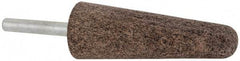 Cratex - 1" Head Diam x 2-3/4" Thickness, A3, Tree End, Aluminum Oxide Mounted Point - Very Coarse Grade, 36 Grit, 10,730 RPM - Apex Tool & Supply