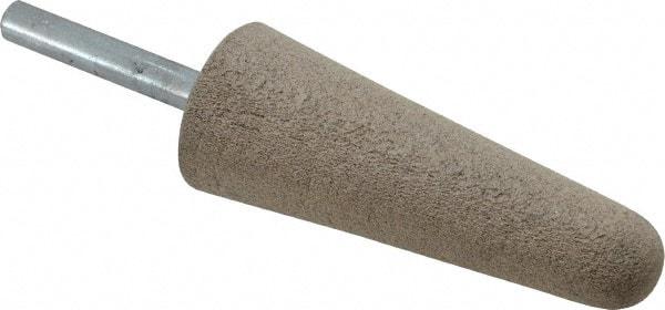 Cratex - 1" Head Diam x 2-3/4" Thickness, A3, Tree End, Aluminum Oxide Mounted Point - Medium Grade, 80 Grit, 10,730 RPM - Apex Tool & Supply