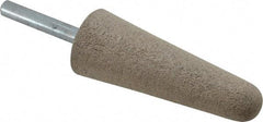 Cratex - 1" Head Diam x 2-3/4" Thickness, A3, Tree End, Aluminum Oxide Mounted Point - Medium Grade, 80 Grit, 10,730 RPM - Apex Tool & Supply