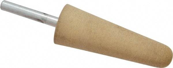 Cratex - 1" Head Diam x 2-3/4" Thickness, A3, Tree End, Aluminum Oxide Mounted Point - Medium Grade, 80 Grit, 10,730 RPM - Apex Tool & Supply