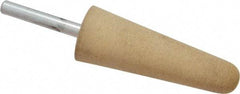 Cratex - 1" Head Diam x 2-3/4" Thickness, A3, Tree End, Aluminum Oxide Mounted Point - Medium Grade, 80 Grit, 10,730 RPM - Apex Tool & Supply