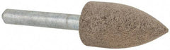 Cratex - 11/16" Head Diam x 1-1/4" Thickness, A12, Pointed Tree End, Aluminum Oxide Mounted Point - Medium Grade, 80 Grit, 27,370 RPM - Apex Tool & Supply