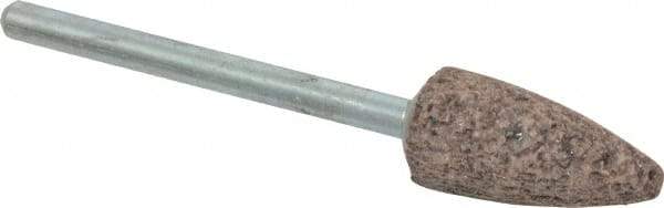 Cratex - 3/8" Head Diam x 3/4" Thickness, B52, Pointed End, Aluminum Oxide Mounted Point - Very Coarse Grade, 36 Grit, 21,000 RPM - Apex Tool & Supply