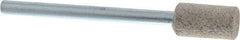 Cratex - 1/4" Head Diam x 1/2" Thickness, W163, Cylinder End, Aluminum Oxide Mounted Point - Medium Grade, 80 Grit, 26,250 RPM - Apex Tool & Supply