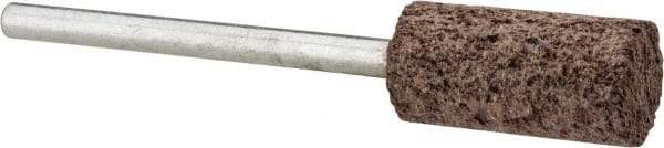 Cratex - 3/8" Head Diam x 3/4" Thickness, W177, Cylinder End, Aluminum Oxide Mounted Point - Very Coarse Grade, 36 Grit, 17,620 RPM - Apex Tool & Supply