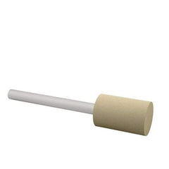 Cratex - 3/8" Head Diam x 3/4" Thickness, W177, Cylinder End, Aluminum Oxide Mounted Point - Medium Grade, 80 Grit, 17,620 RPM - Apex Tool & Supply