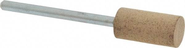 Cratex - 3/8" Head Diam x 3/4" Thickness, W177, Cylinder End, Aluminum Oxide Mounted Point - Medium Grade, 80 Grit, 17,620 RPM - Apex Tool & Supply