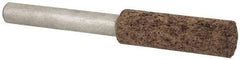 Cratex - 3/8" Head Diam x 1-1/4" Thickness, W179, Cylinder End, Aluminum Oxide Mounted Point - Very Coarse Grade, 36 Grit, 25,720 RPM - Apex Tool & Supply