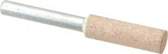 Cratex - 3/8" Head Diam x 1-1/4" Thickness, W179, Cylinder End, Aluminum Oxide Mounted Point - Medium Grade, 80 Grit, 25,720 RPM - Apex Tool & Supply