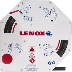 Lenox - 3/8" x 100' x 0.025" Carbon Steel Band Saw Blade Coil Stock - 14 TPI, Toothed Edge, Straight Form, Raker Set, Flexible Back, Constant Pitch, Contour Cutting - Apex Tool & Supply
