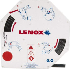 Lenox - 1/2" x 100' x 0.025" Carbon Steel Band Saw Blade Coil Stock - 6 TPI, Toothed Edge, Hook Form, Raker Set, Flexible Back, Constant Pitch, Contour Cutting - Apex Tool & Supply