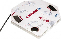 Lenox - 3/8" x 100' x 0.025" Carbon Steel Band Saw Blade Coil Stock - 6 TPI, Toothed Edge, Hook Form, Raker Set, Flexible Back, Constant Pitch, Contour Cutting - Apex Tool & Supply