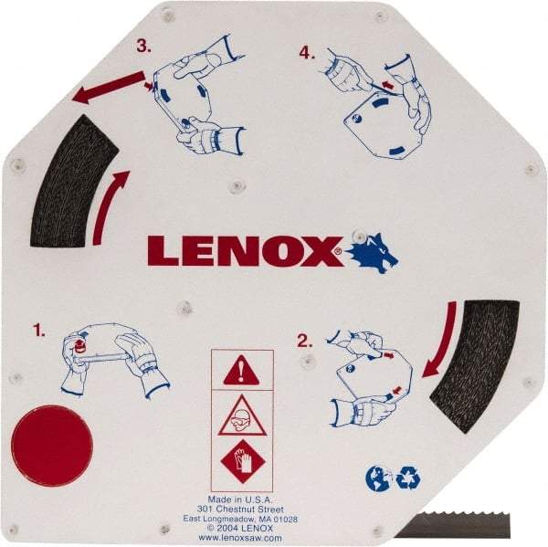 Lenox - 1/2" x 100' x 0.025" Bi-Metal Band Saw Blade Coil Stock - 6 TPI, Toothed Edge, Hook Form, Lenox Set Set, Flexible Back, Constant Pitch, Contour Cutting - Apex Tool & Supply