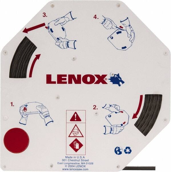Lenox - 1/4" x 100' x 0.025" Bi-Metal Band Saw Blade Coil Stock - 14 to 18 TPI, Toothed Edge, Wavy Set, Flexible Back, Variable Pitch, Contour Cutting - Apex Tool & Supply