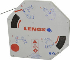 Lenox - 3/8" x 100' x 0.025" Bi-Metal Band Saw Blade Coil Stock - 10 to 14 TPI, Toothed Edge, Modified Raker Set, Flexible Back, Variable Pitch, Contour Cutting - Apex Tool & Supply