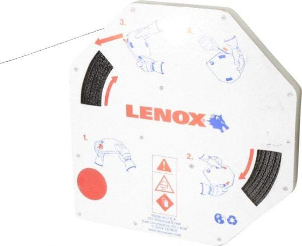 Lenox - 1/2" x 100' x 0.025" Bi-Metal Band Saw Blade Coil Stock - 6 to 10 TPI, Toothed Edge, Modified Raker Set, Flexible Back, Variable Pitch, Contour Cutting - Apex Tool & Supply