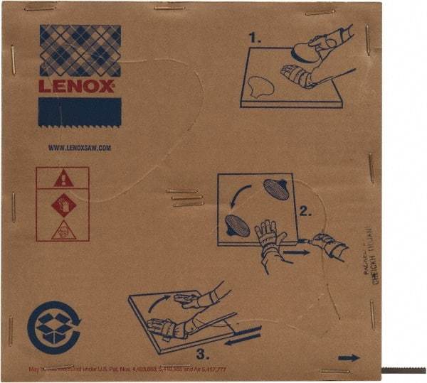 Lenox - 1/4" x 100' x 0.035" Bi-Metal Band Saw Blade Coil Stock - 10 to 14 TPI, Toothed Edge, Modified Raker Set, Flexible Back, Variable Pitch, Contour Cutting - Apex Tool & Supply
