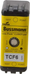 Cooper Bussmann - 300 VDC, 600 VAC, 6 Amp, Time Delay General Purpose Fuse - Plug-in Mount, 2-7/64" OAL, 100 at DC, 200 (CSA RMS), 300 (UL RMS) kA Rating - Apex Tool & Supply