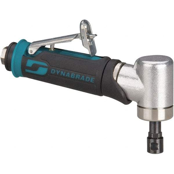 Dynabrade - 1/4" Collet, Angle Handle, Air Angle Die Grinder - 30,000 RPM, Rear Exhaust, 26 CFM, 0.4 hp, 90 psi, 1/4 NPT Inlet - Apex Tool & Supply